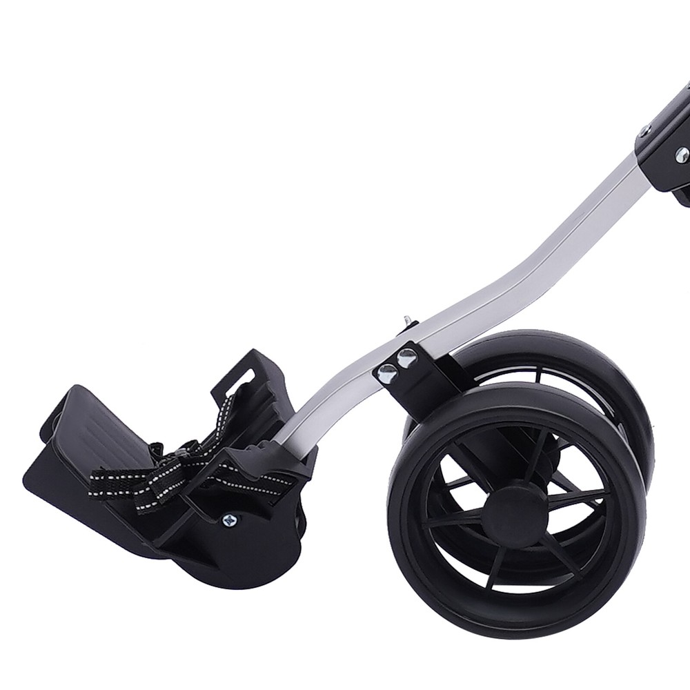 3 Wheel Golf Push Cart Lightweight Push Pull Golf Cart Trolley Sturdy Foldable