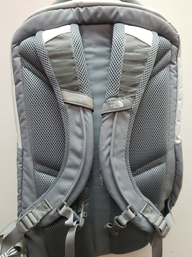 North Face Backpack Vault Grey, Off White And Teal.