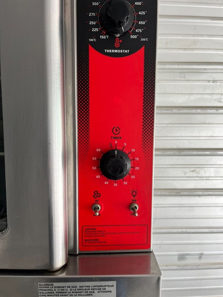 Vulcan double deck gas convection oven