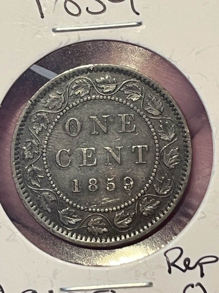 1859 Wide 9/8 Large Cent Canada