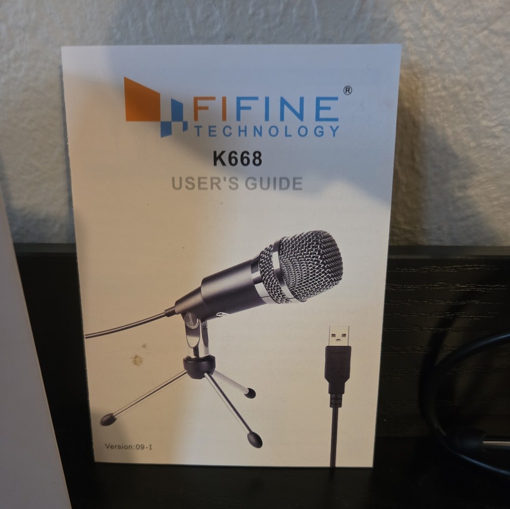 Fifine USB Microphone for Home Studio, Podcasts, Gaming