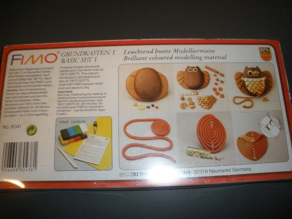 NEW FIMO Basic Set 1 Eberhard Faber German Modeling Clay