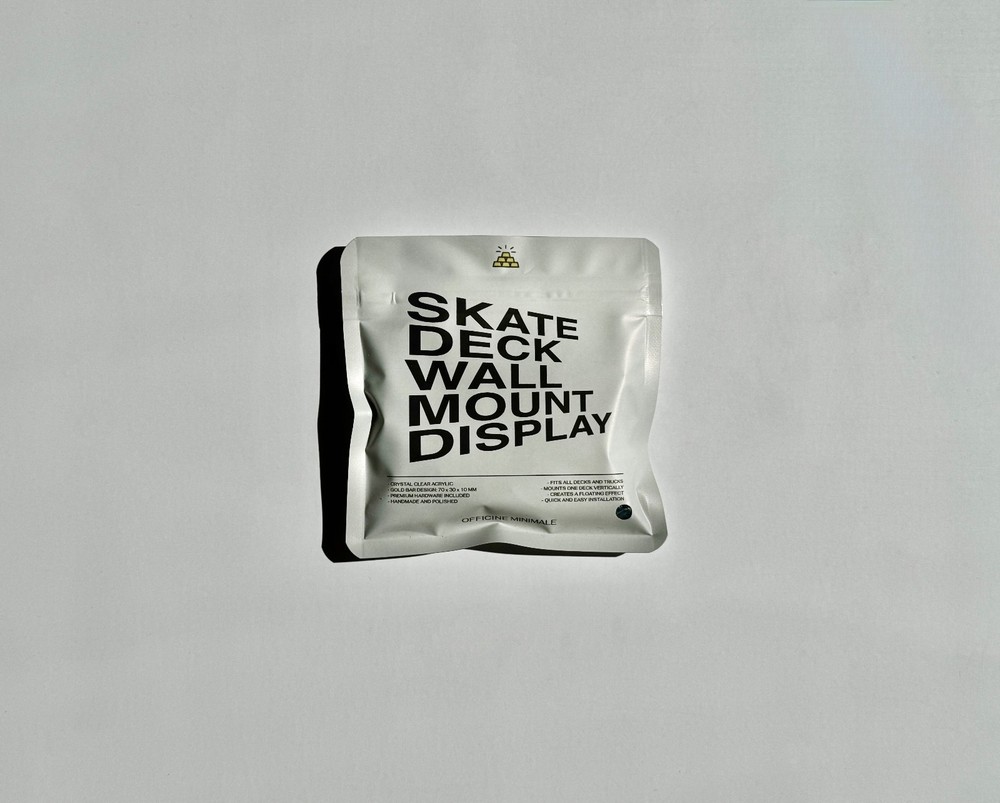 Skateboard Wall Mount Clear Acrylic Deck Hanger Display Rack Vertical Horizontal