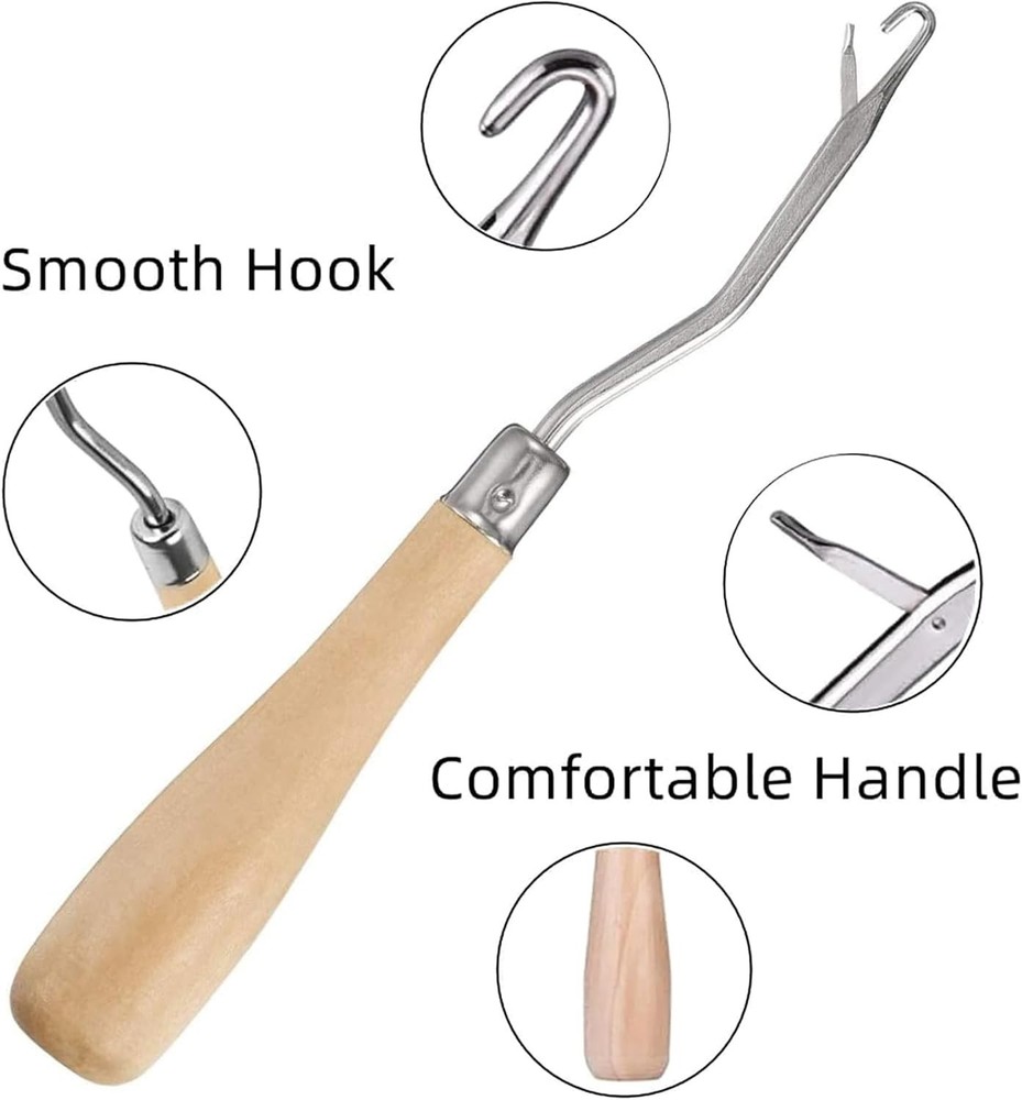 5Pcs/Sets Bent Latch Hook Crochet Hooks Hair Braiding Tools Dreadlocks Differ...