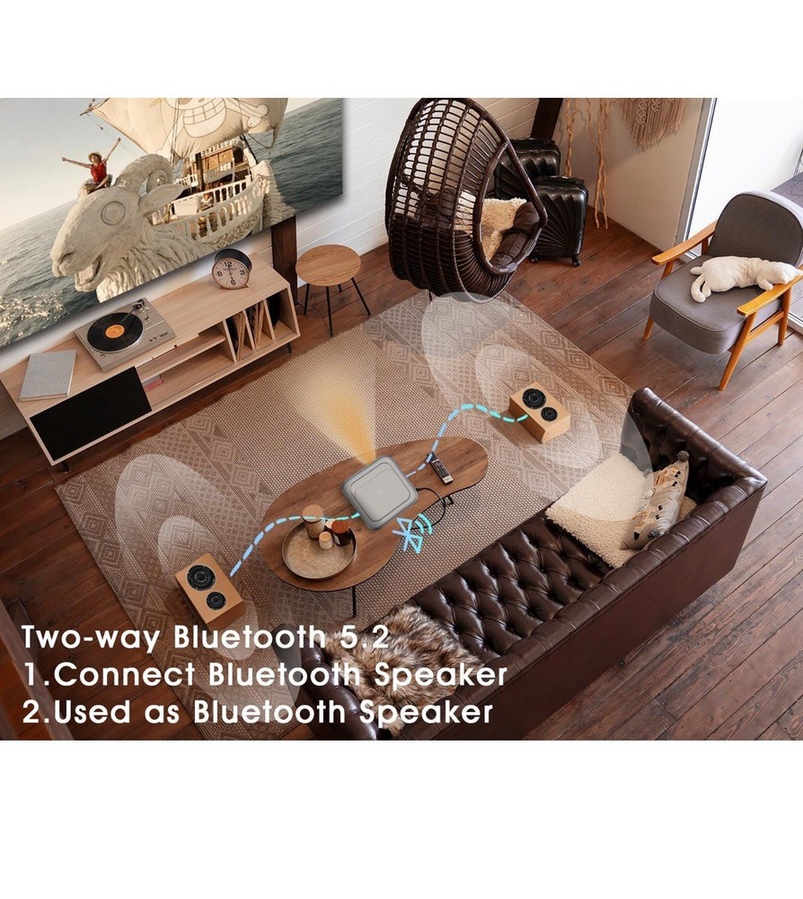 Hasatek 800 ANSI Bluetooth Projector, New