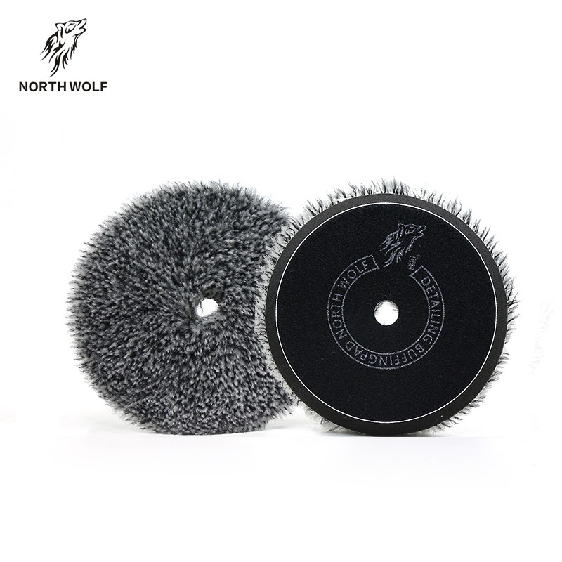 6" wool buffing polishing pads da rotary 2PC
