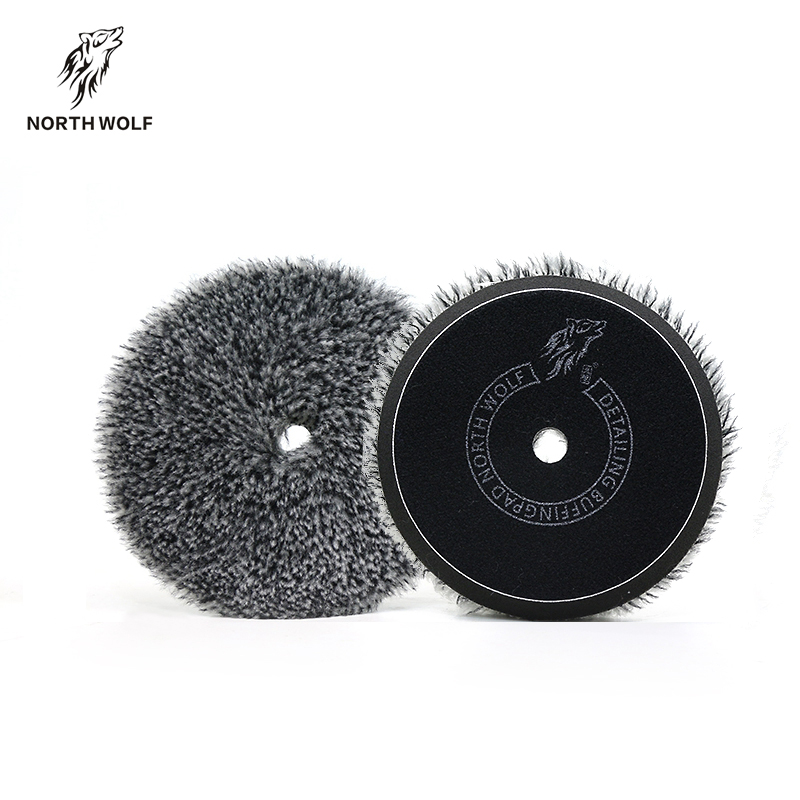 6" wool buffing polishing pads da rotary 2PC