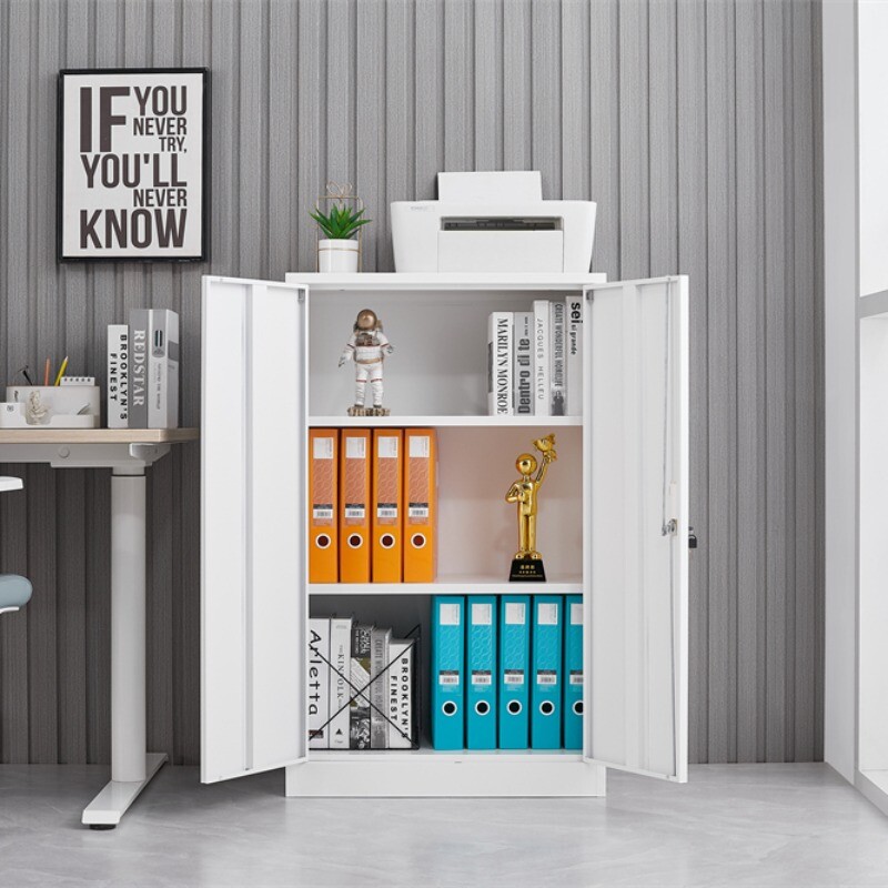Metal Storage Cabinet with Locking Doors and Adjustable Shelf, Folding Cabinet