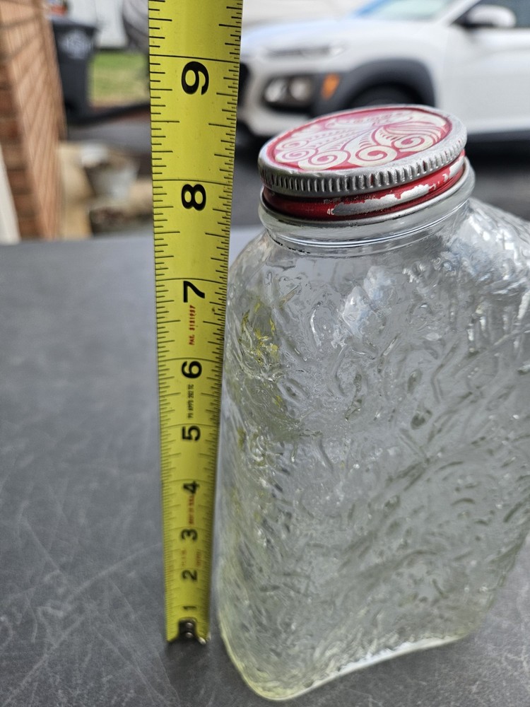 Vintage Anchor Hocking Thin Refrigerator Bottle Embossed Side Spout