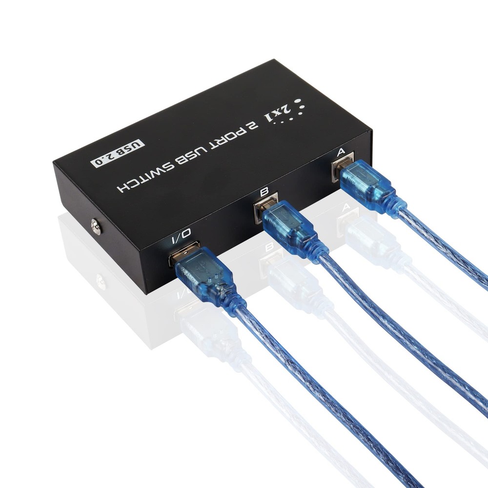 Printer Sharing Adapter 2Port USB 2.0 Switch 2 Computers 2 Pack Male Cable