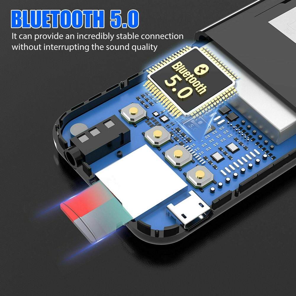 Bluetooth 5.0 Transmitter Receiver 2 in 1 Wireless Audio Adapter TF Card Reader