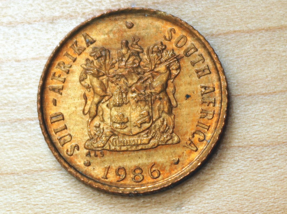 1986 South Africa 1 Cent Cape Sparrows