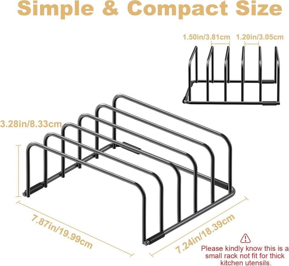 Cutting Board Organizer, [2-Pack] Holder Rack Baking 2pc Black