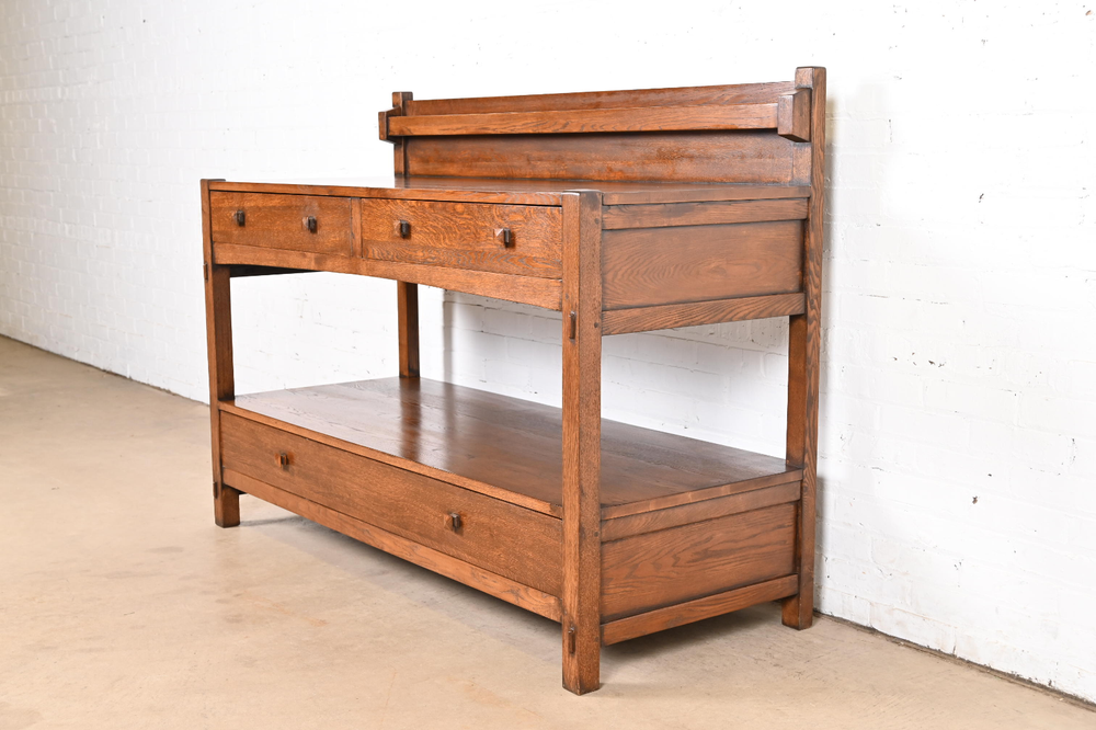 Gustav Stickley Style Mission Oak Arts & Crafts Sideboard or Buffet Server