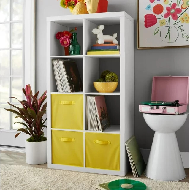 Large 8-Cube Open Storage Organizer Shelves Bookcase, Easy Assembly, White