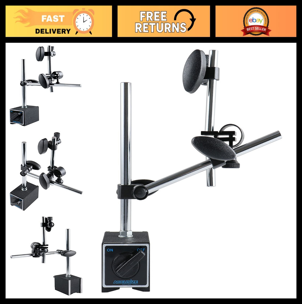 220 lbs Super-Pull Magnetic Base for Precision Indicators - Industrial Tool Acce