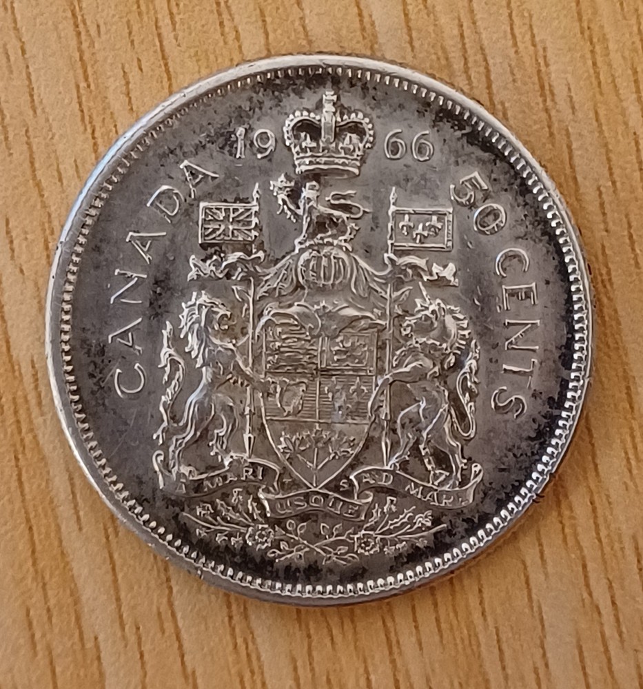 Canada 50 Cents Coin 1966