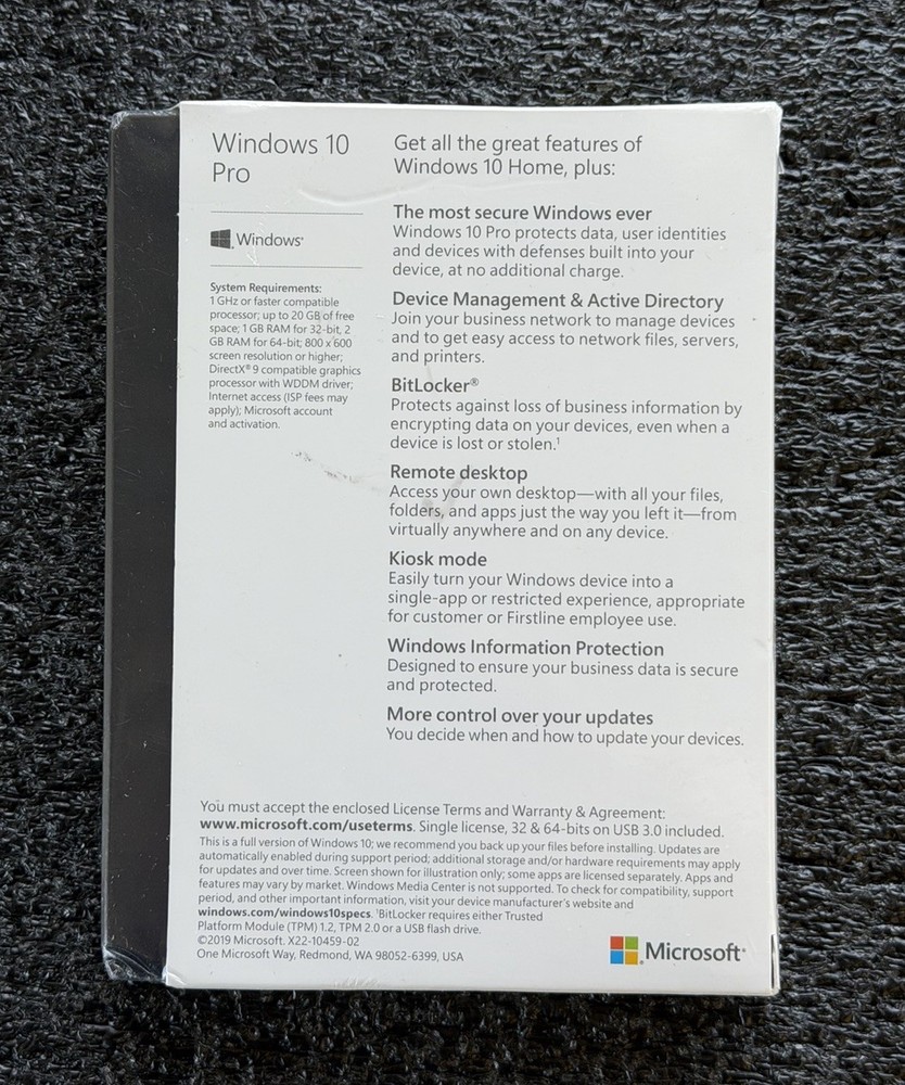 Microsoft Windows 10 Pro Professional USB 3.0 New Sealed
