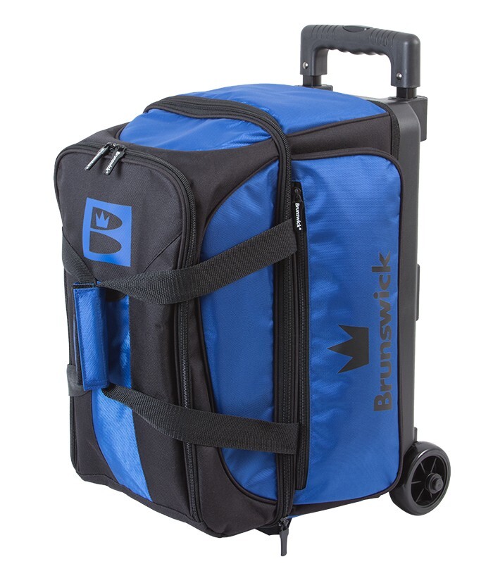 Brunswick Blitz 2 Ball Double Roller Bowling Bag Blue