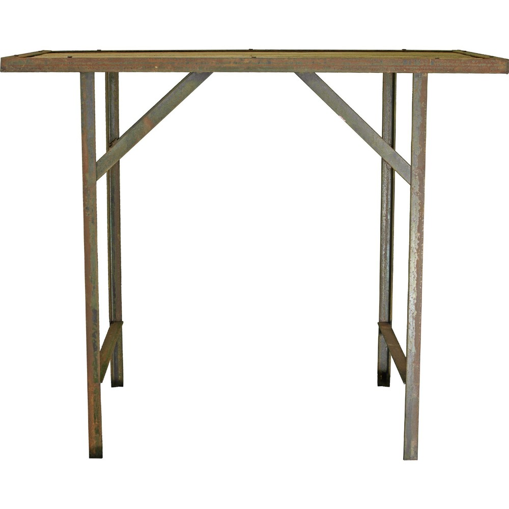 Rustic Outdoor Patio Work Table, 36in Long X 20in Width X 30in Height