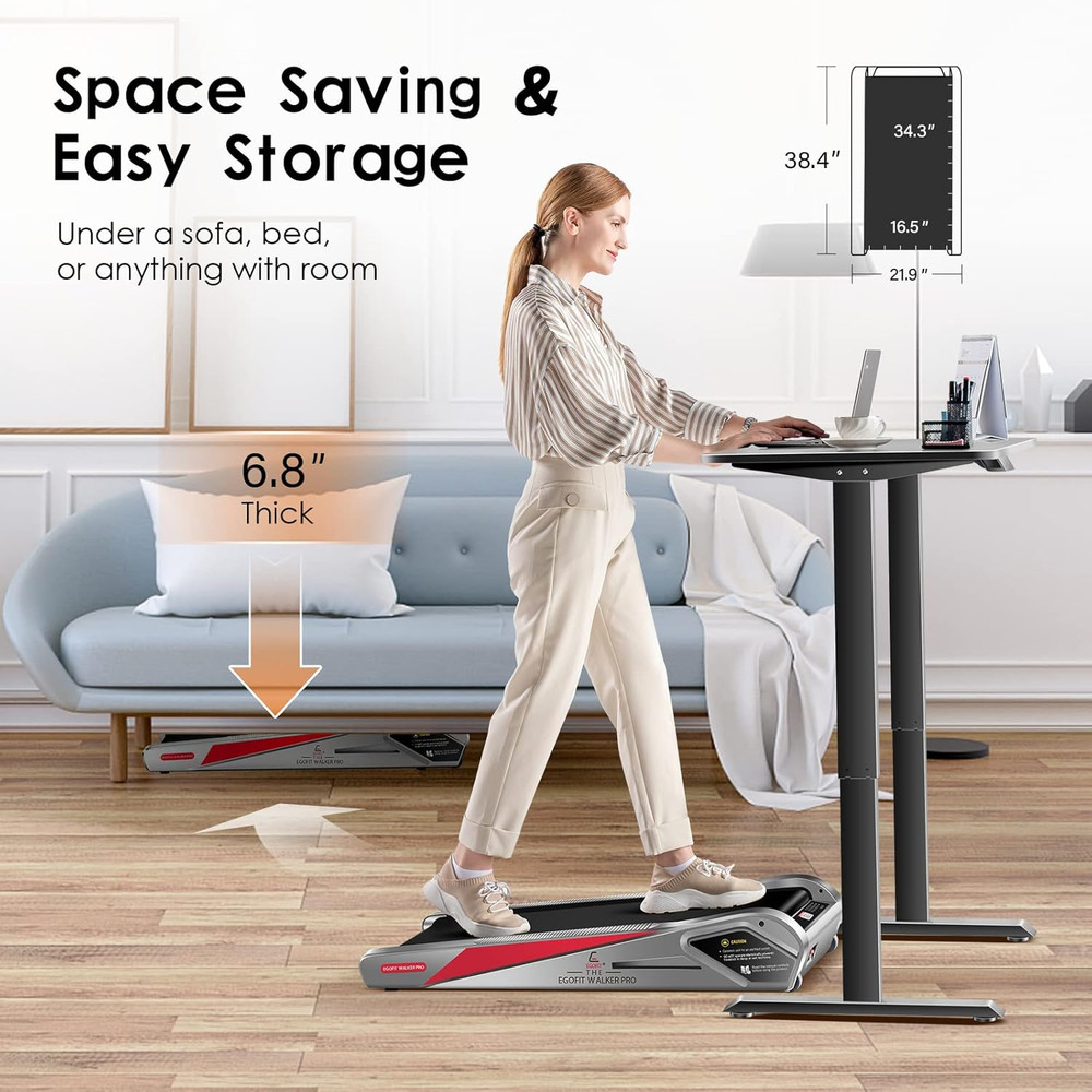 Egofit Walker Pro/Plus under Desk Walking Treadmill for Working from Home, Compa
