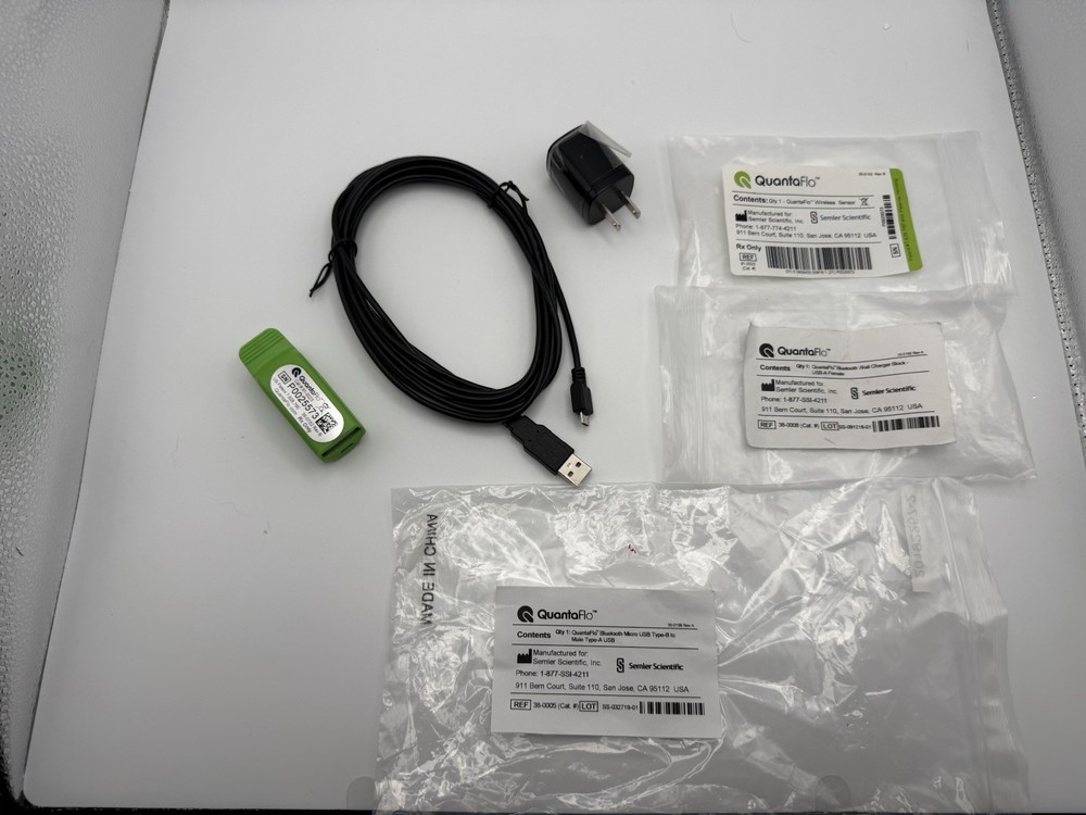 Quantaflow PAD Finger Sensor 91-0023 With Cable And Wall Charger