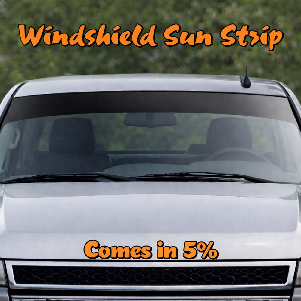 Fits 13-16 Ram 2500 Precut Windshield Window Tint Brow Visor - 5%