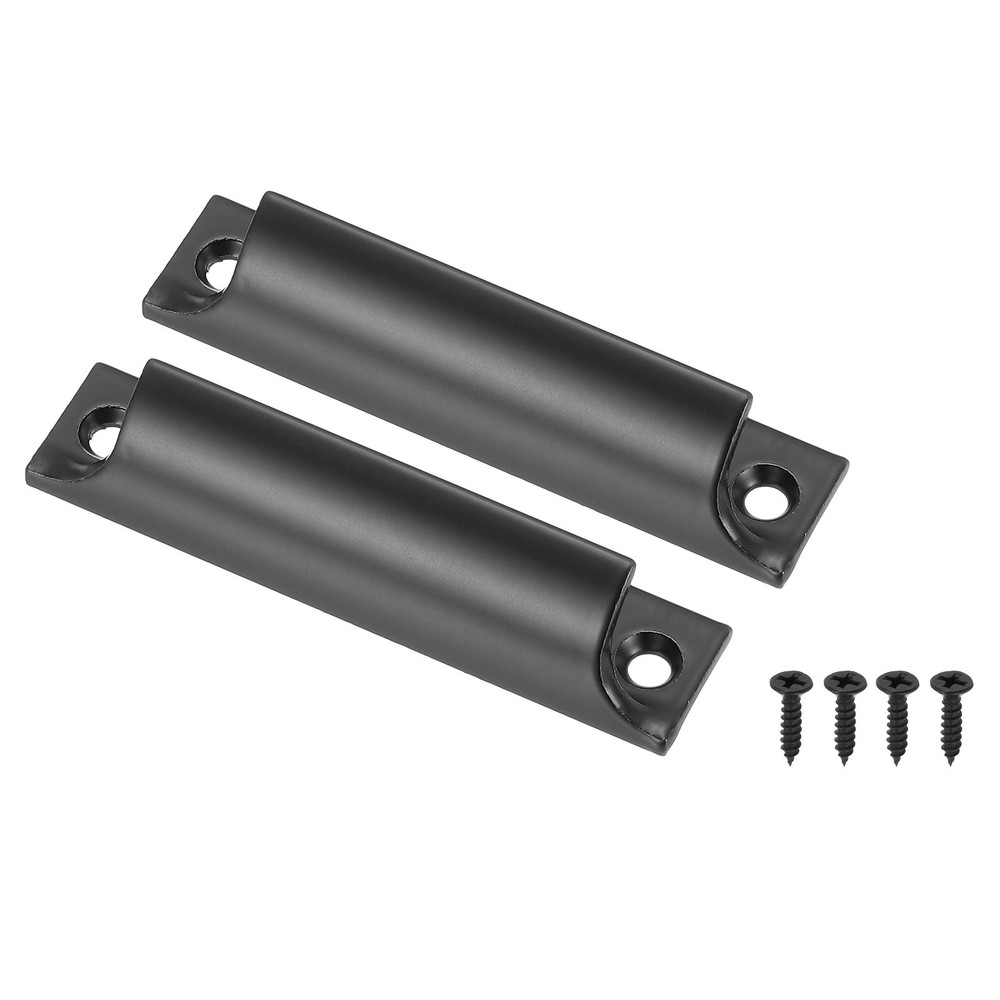 2Pcs Window Sash Lift Handle 3" Hole Center Drawer Push Pull Handle Black