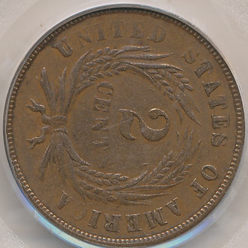 1867 2C Two Cent Piece XF 45 PCGS D.D.O. Doubled!