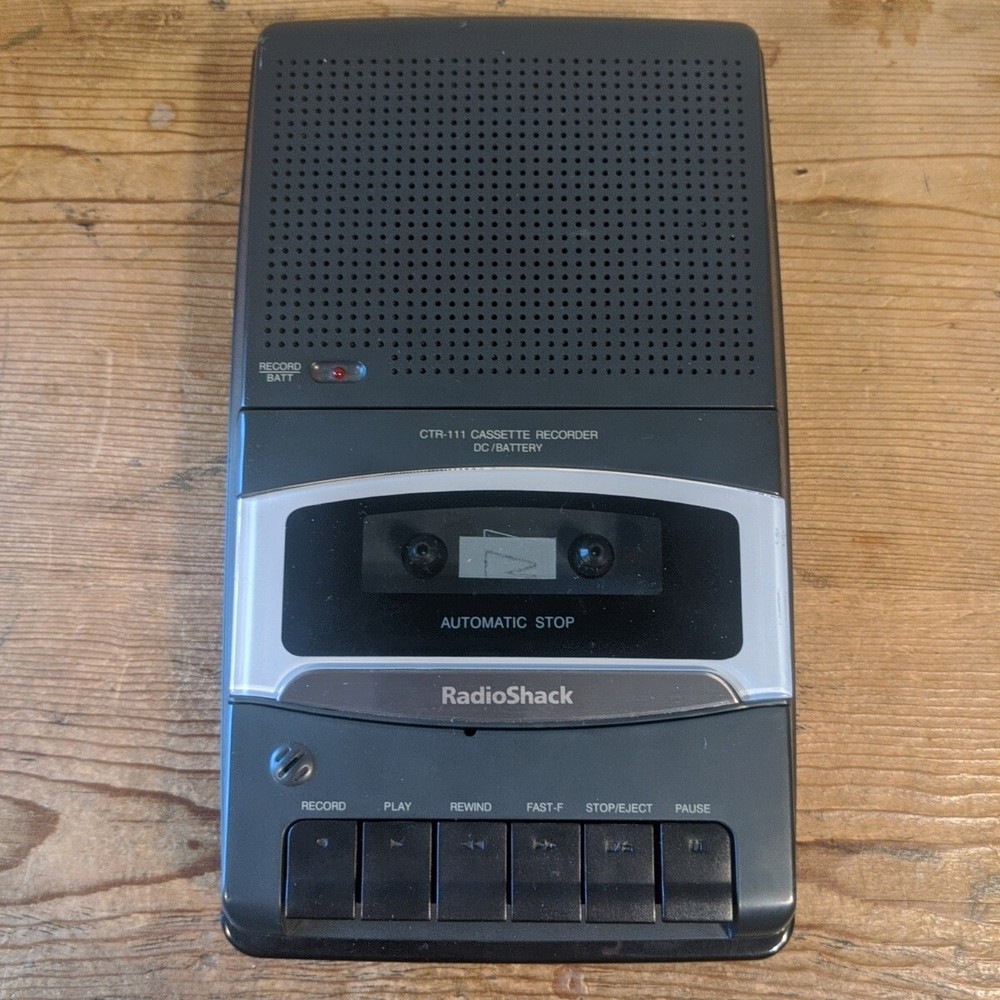 RadioShack Desktop Cassette Recorder Model CTR-111 In Box Great Condition Retro!