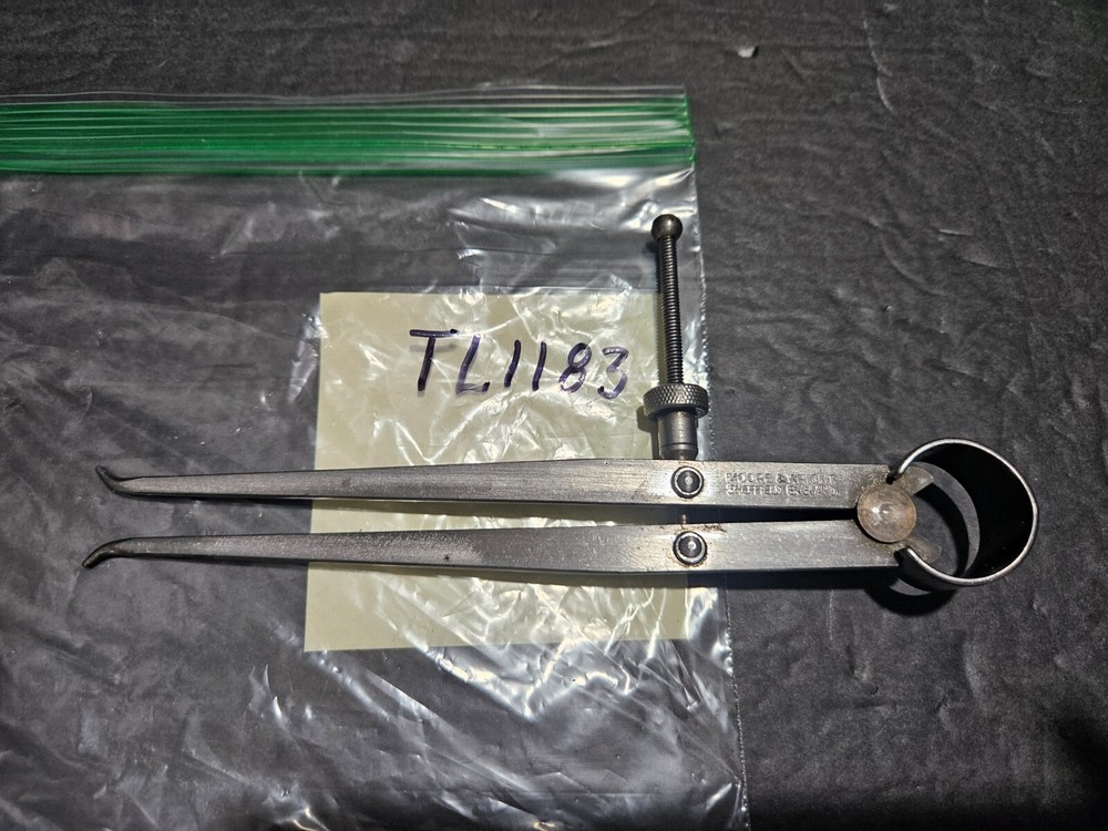 VINTAGE MOORE & WRIGHT 6" FLAT LEG SPRING JOINT INSIDE CALIPER(TL1184)