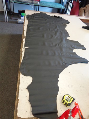 LEATHER HIDE BLACK 101" X 42"