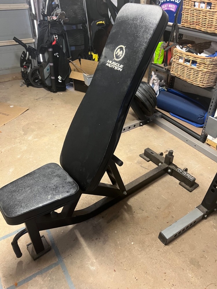 squat rack with weights used