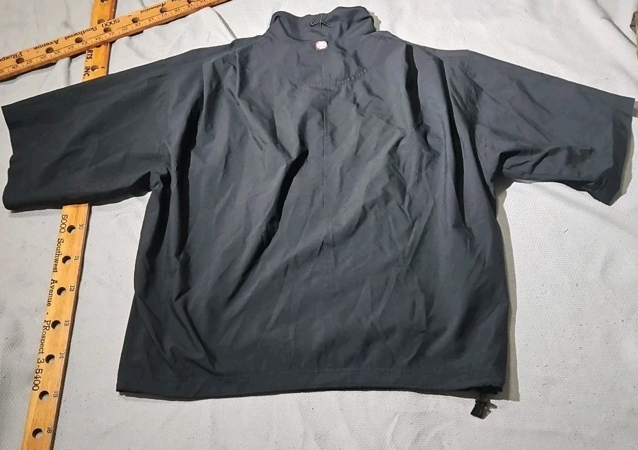 Vtg Zero Restriction Jacket Mens Medium Black 1/4 Zip Windstopper Pullover Y2k