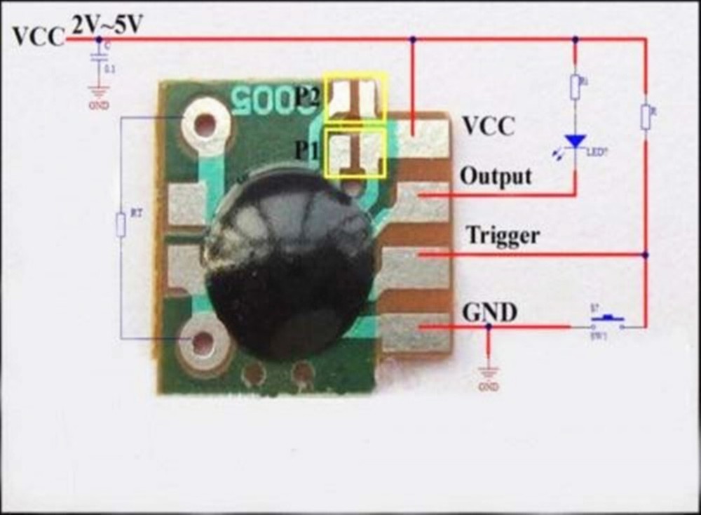5PCS Multifunction Delay Trigger ChipTiming Module Timer IC Timing 2s -1000h