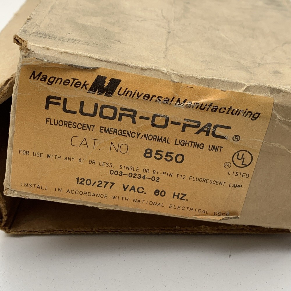Magnetek 8550 Fluorescent Emergency Ballast 2-8' T12 (Missing Hardware & Switch)