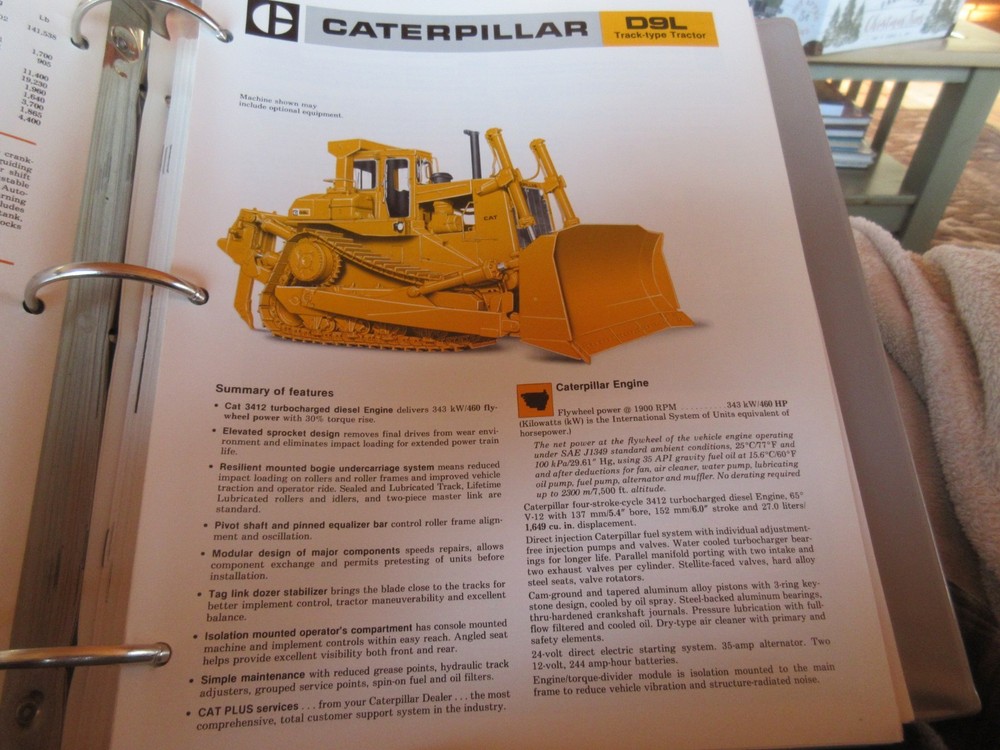 Caterpillar D9L Crawler Dozer Brochure 6 page