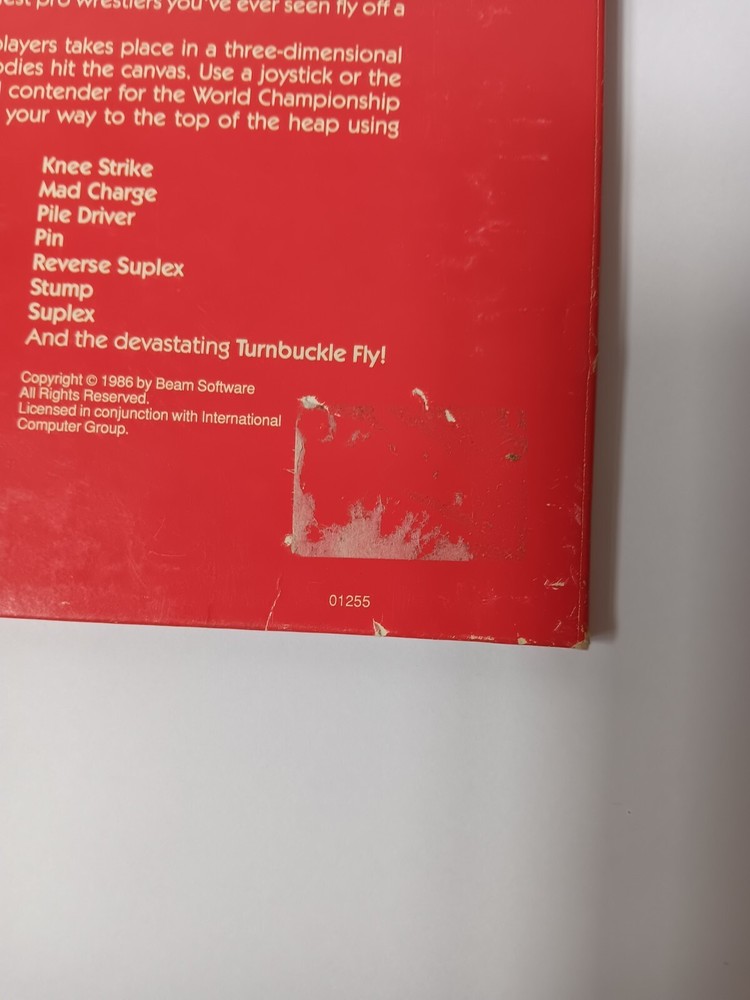 Commodore 64/128 Bop N Wrestle Computer Game Software Tested/Works