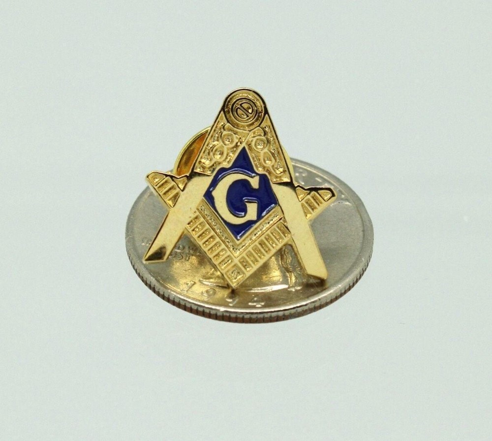 Square & Compasses Masonic Freemason Lapel Pin 3/4''