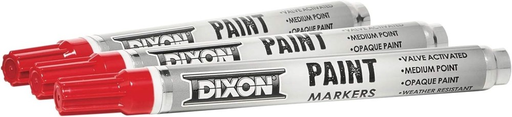 Oil-Based Red Markers, Medium Tip, 12-Pack