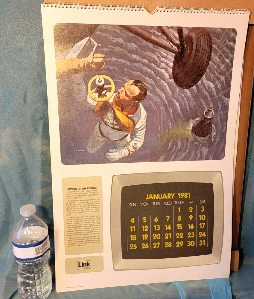 TWO (1981 & 1986) Trainer Flight Simulator by Singer Co. Annual Calendars PLUS !