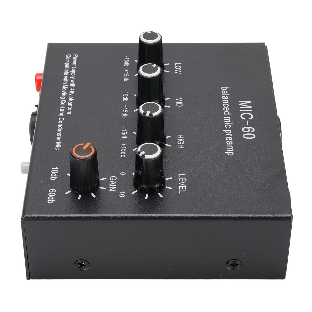 Dynamic Mic Preamp With +60dB Gain For Studio Quality Sound Recording Popular