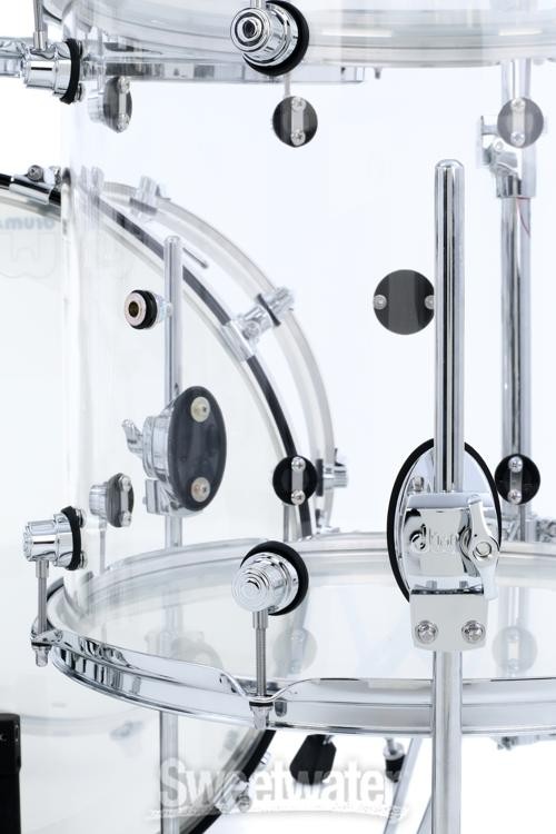 DW Design Series Clear Acrylic 4-Piece Drum Shell Pack