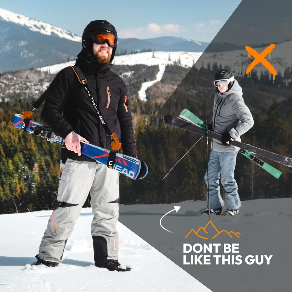 Sklon Ski Strap and Pole Carrier | Avoid The Struggle and Effortlessly Transp...