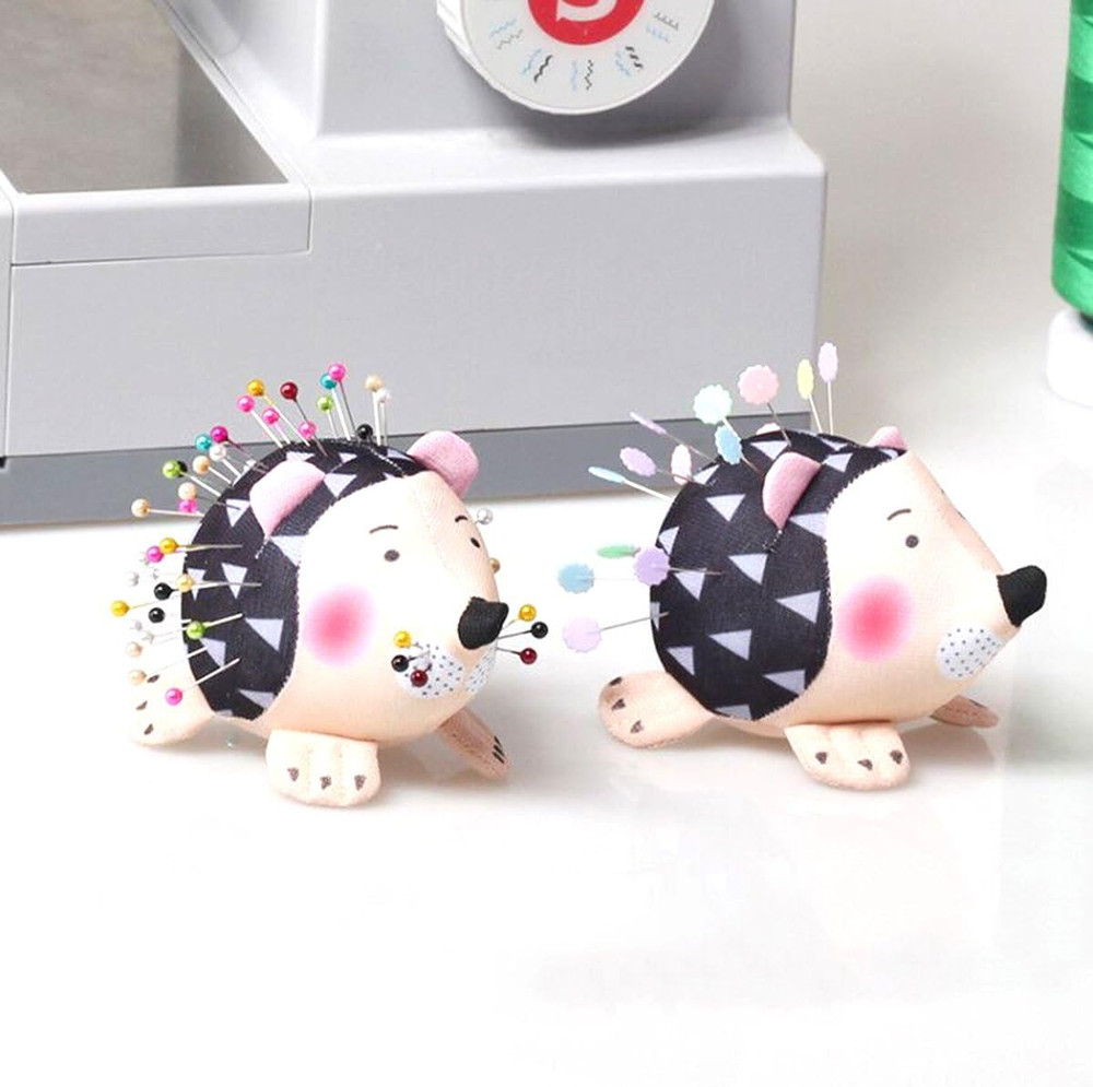 2PCS Pin Cushions for Sewing Cute Patchwork Pin Holder DIY Craft Hedgehog