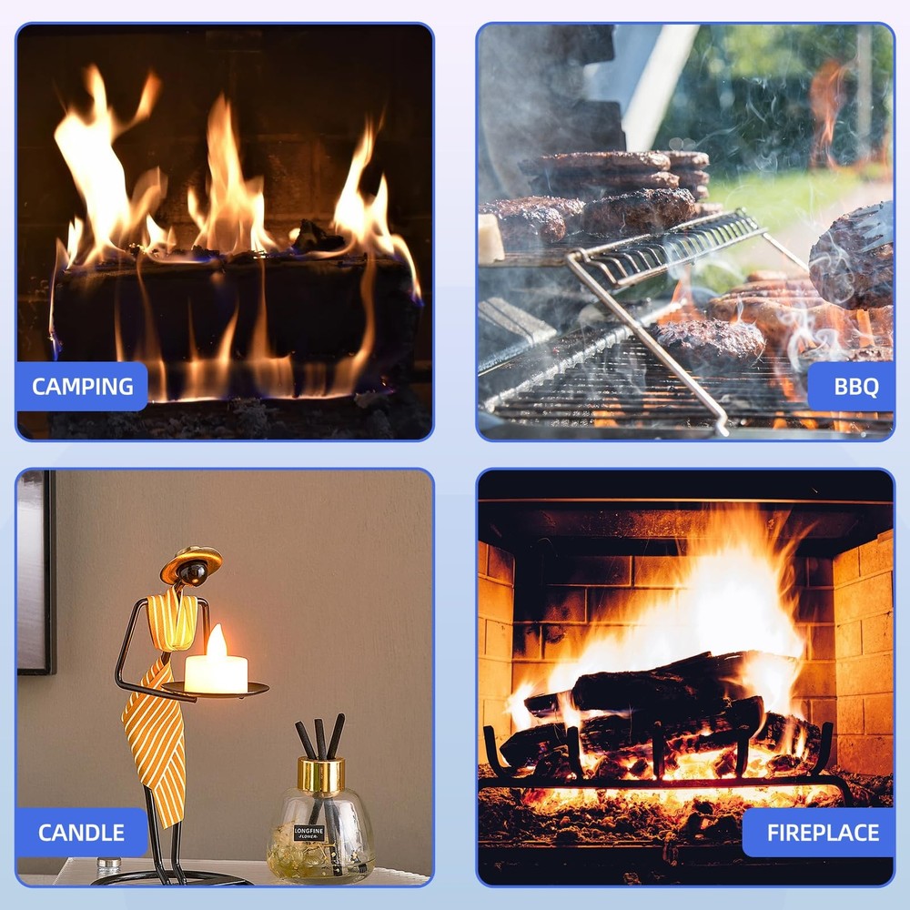 2 Pack Butane Torch Lighter Jet Flame Refillable Windproof BBQ Camping Tool