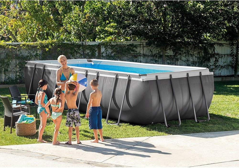 Intex 18ft X 9ft X 52in Rectangular Ultra Frame Pool Set