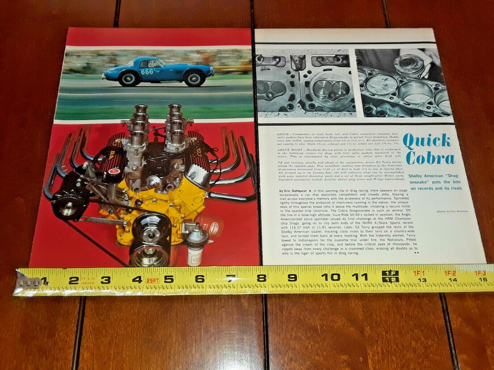 1964 SHELBY COBRA DRAGONSNAKE ORIGINAL ARTICLE