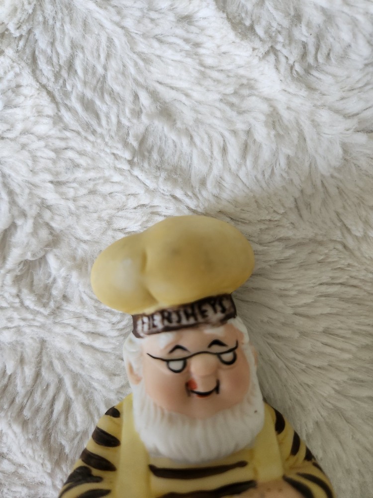 Vintage Hershey's Ceramic Bell Baker Man Candy Maker J.H. Schuler Co. 4.5"Tall