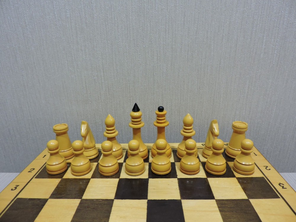 Rare Bakelite Vintage Chess Set Soviet USSR